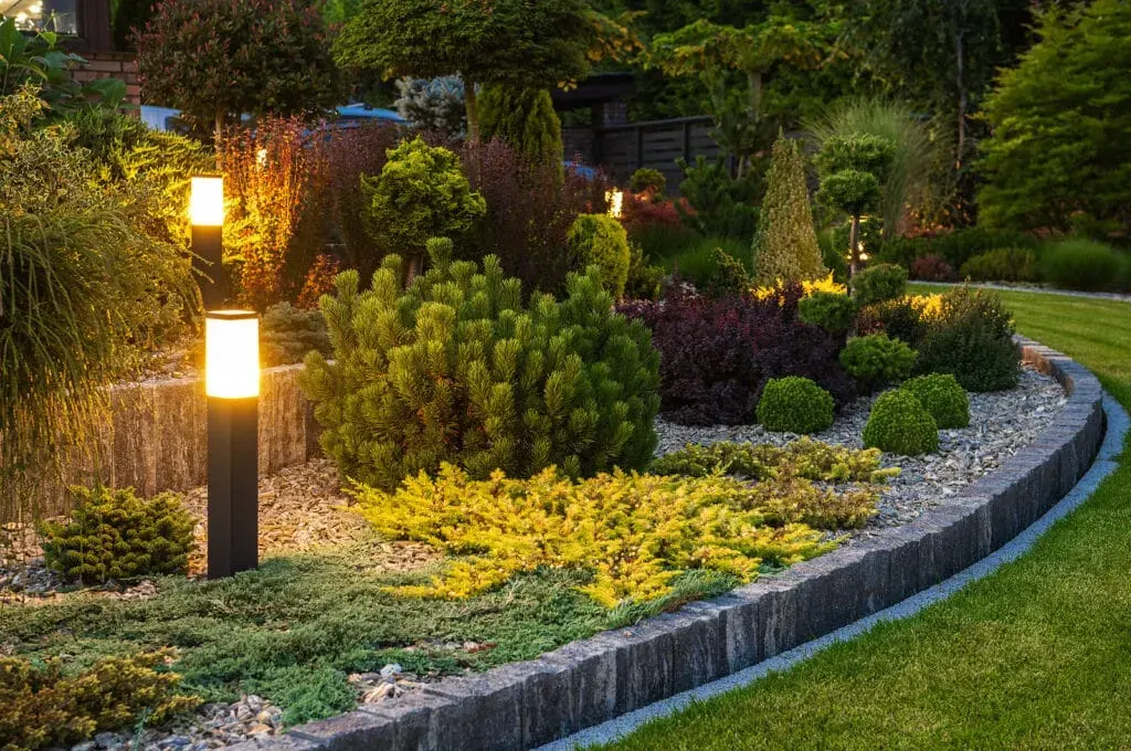 LED outdoor lighting upgrade for landscape and security