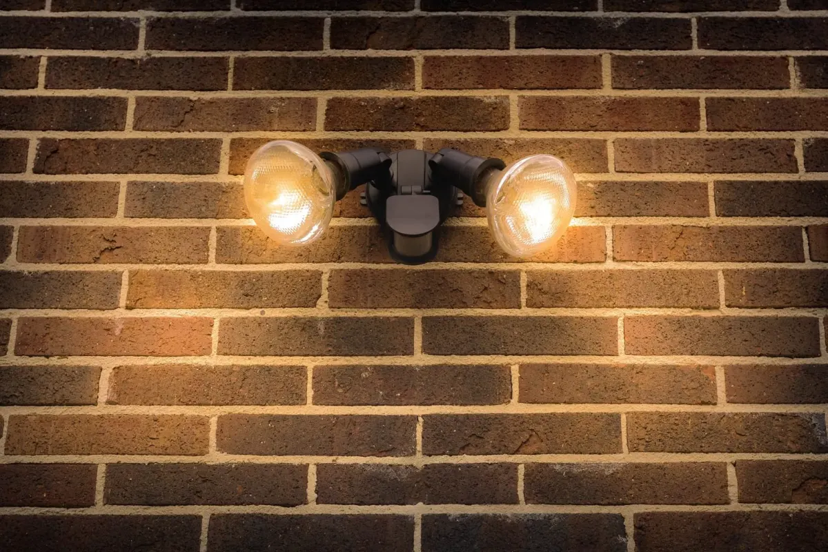 Motion-activated outdoor lighting installed at a Tampa home