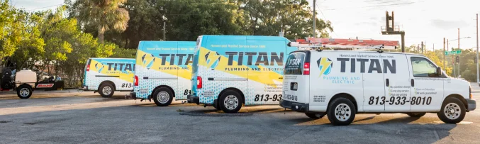 Titan Plumbing & Electric service truck in Tampa Bay