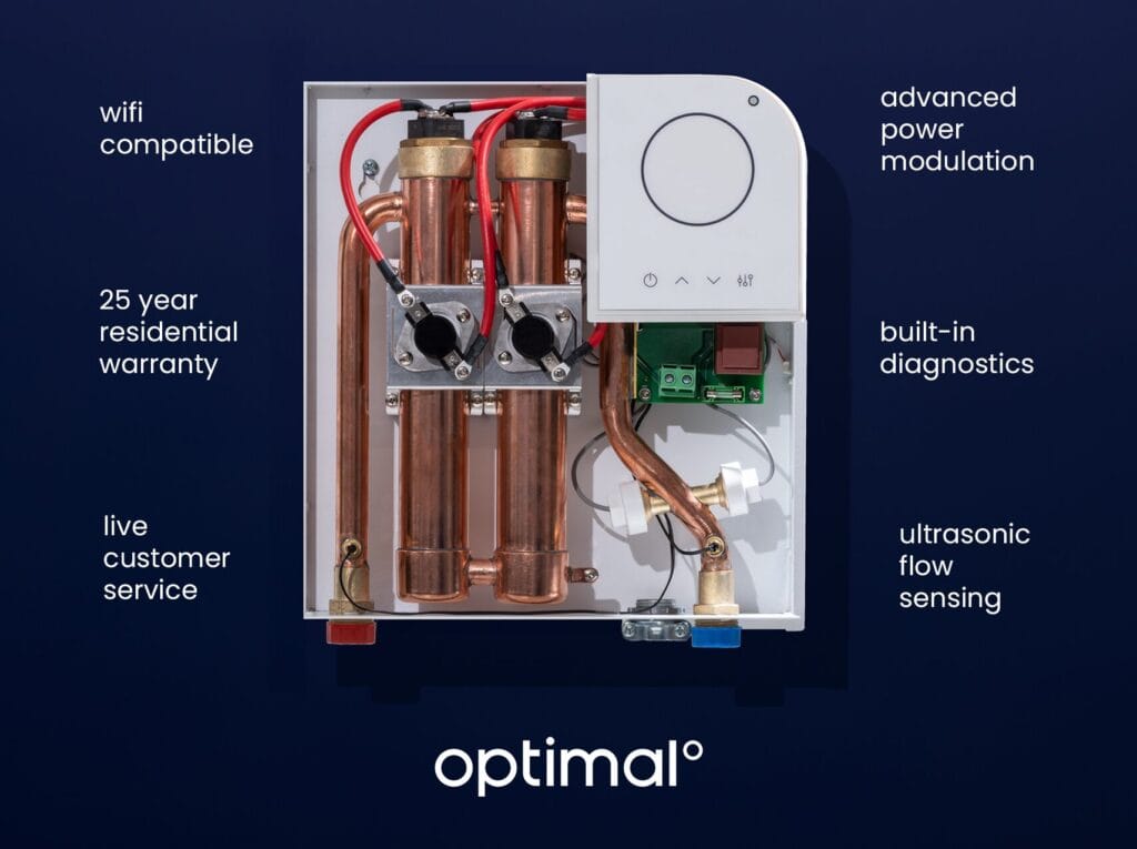 Optimal tankless water heater installed in a Tampa home